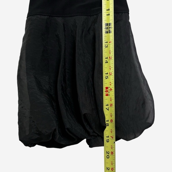 Joseph Ribkoff Black Puff Sleeve Flared Tunic Top US Size 14 Style No 233117 - Picture 13 of 14